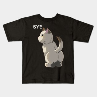 Bye, Cute Cat Butt Kids T-Shirt